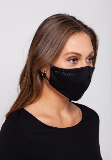 Protective face mask with embroidery