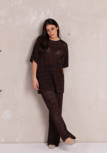 PANTS OPENWORK BROWN