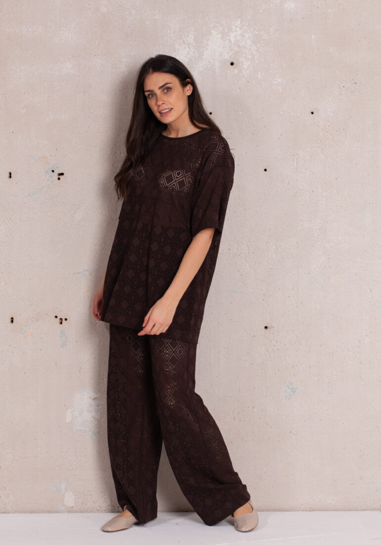 PANTS OPENWORK BROWN - Image 2